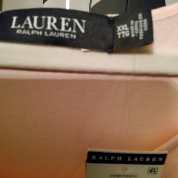 NWT LAUREN Ralph Lauren Size XXL Pale Pink Knit Dress - Picture 7 of 7